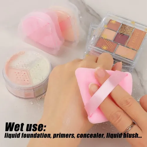 Ocim 10pcs Triangle Powder Puffs For Face Powder,soft Vel…