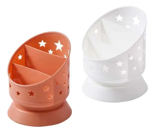 Porta Brochas Cubo Naranja Y Blanco Sitio Web