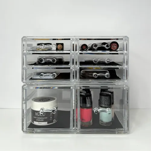 Organizador Acrílico Maquillaje Cajones Grandes/chicos Setx2