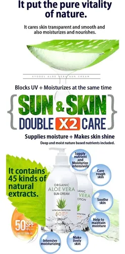 Protector Solar Facial Y Corporal Aloe Vera Spf50+ Pa+++