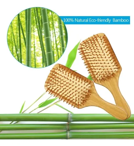 Cepillo De Pelo Bamboo Comb, Peine De Masaje, *a
