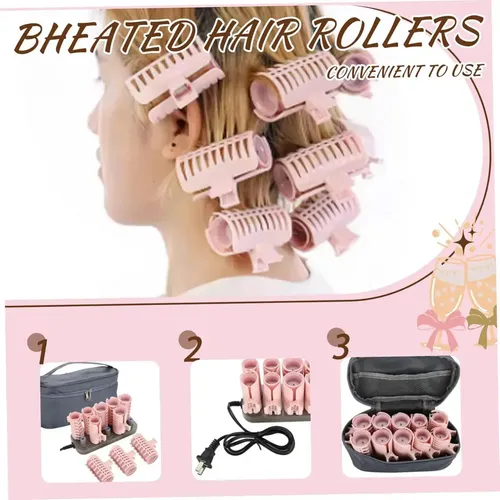 Tubos Electricos Cabello 10 Rulos Recargables Con Termostato