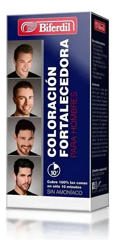 Coloración Tintura Masculina Fortalecedora Biferdil Tono Castaño oscuro