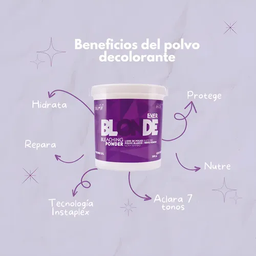 Polvo Decolorante White Powder C/instaplex Aclara 7tonos Mav