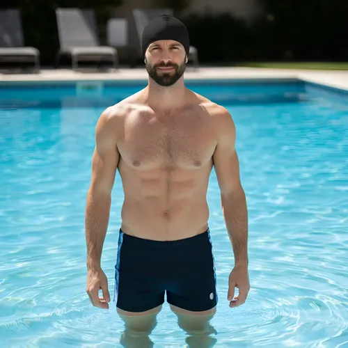 Malla Natación Short De Baño Folau Uv50 Hombre + Gorro Lycra