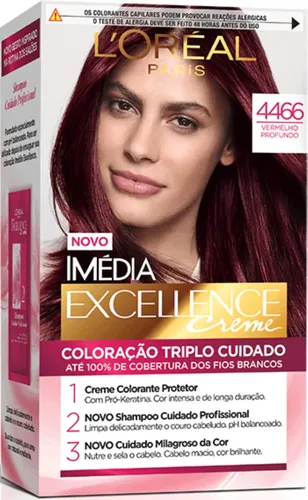 Tinte rojo oscuro Imedia Excellence Tom 4466 de L’Oréal Paris