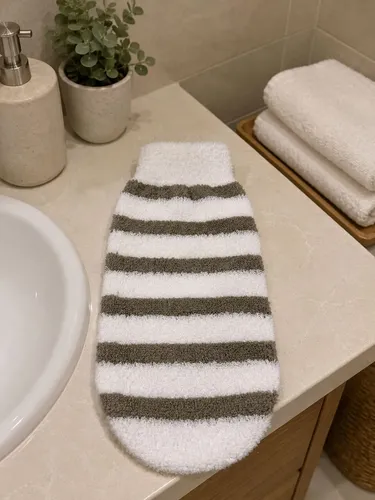 Manopla Exfoliante Rayada Zeva Para Baño Corporal
