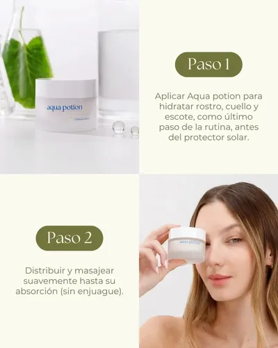 Kosmos Crema Hidratante Reparadora Aqua Potion Apta Pieles Sensibles Ideal para Piel Mixta