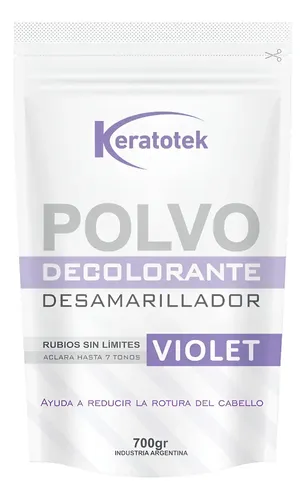 Polvo Decolorante Desamarillador Keratotek Violeta X 700 Gr