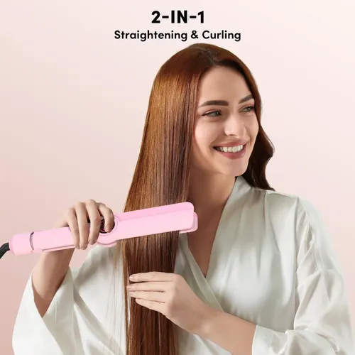 Plancha De Pelo Globlwing Led Rosa De Doble Voltaje De 2,5 C