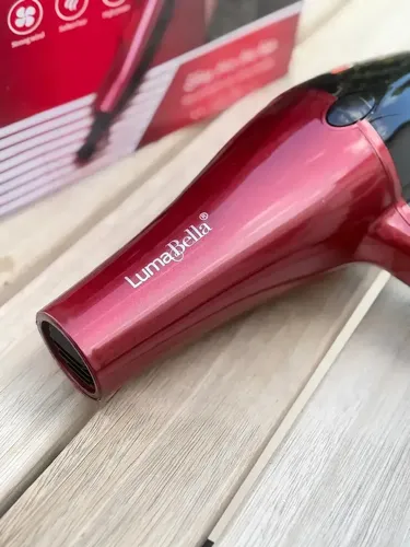 Secador de Pelo Profesional LumaBella LB-64001 2400W Rojo Ergonomico