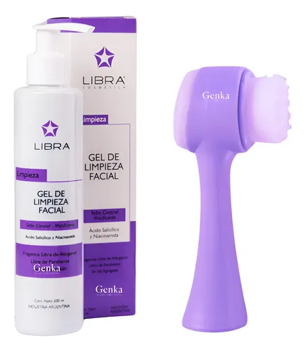 Gel Limpieza Facial Grasa Sebo Niacinamid 200 +cepillo Libra