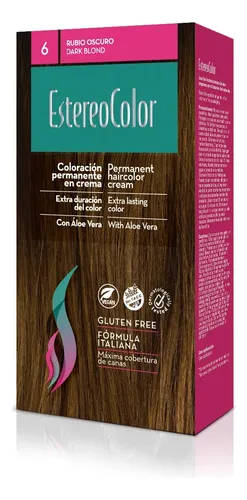 Tintura Cabello EstereoColor Rubio Oscuro Permanente Kit Completo 94ml