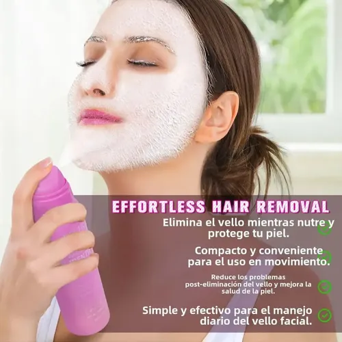 Kit De Aerosol Revelador De Vello Facial Con 4 Cuchillos Ela