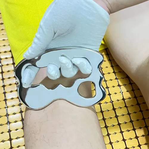 Masajeador Forqoqo Set De 4 Piezas De Gua Sha De Acero Inoxi