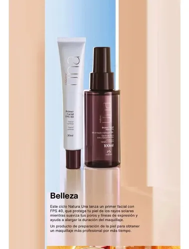 Primer Facial Fps40 Una 30ml Neutro Mate Natura Vegano