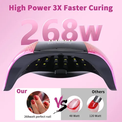 Lámpara Uv Led 268w Riuotazi Para Esmalte De Gel