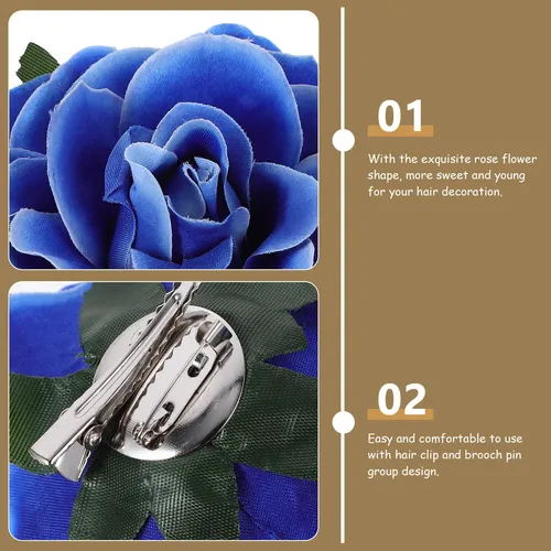 Pinza Para El Pelo Con Forma De Rosa Para Mujer, Broche Flor