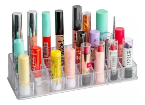 Organizador Acrilico Porta Labiales 24 Compartimientos