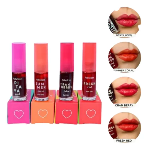 Tintas Gel Labios Ruby Rose Tint Lips Hialuronico