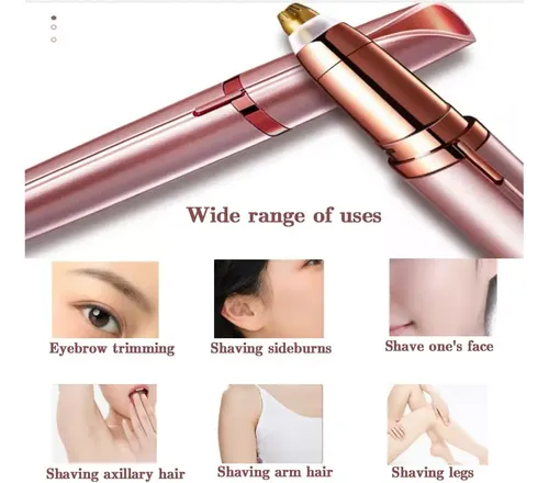 Depiladora Eléctrica Facial Rosa Sin Batería Para Mujer Y