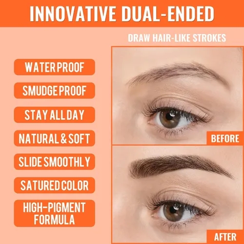 Lápiz De Cejas Imethod 2 En 1 Delineador Microblading Imperm
