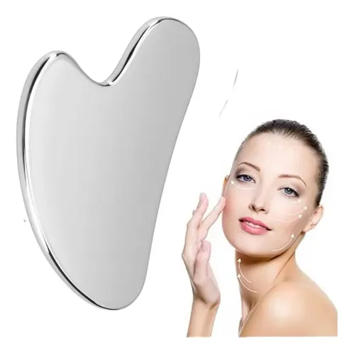 Piedra Gua Sha De Acero Inoxidable For Masaje Facial,