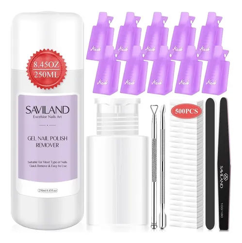 Kit Removedor De Esmalte En Gel Saviland 250ml