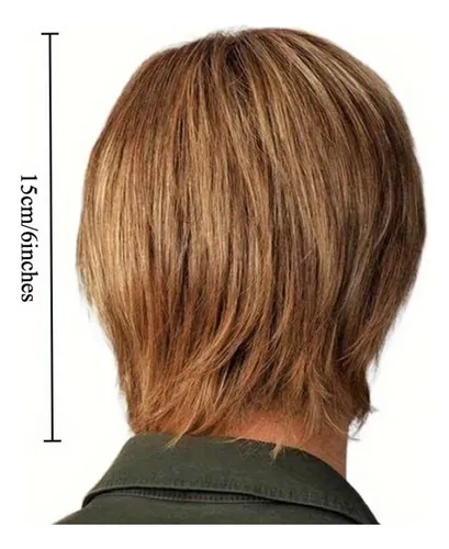 Peluca Corta En Picos Para Hombre 15 Cm