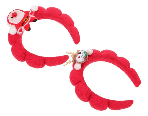 Diadema De Papá Noel Y Aro For Pelo De Reno, 2 Piezas –
