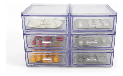 Setx4 Cajones Organizadores Acrílico Maquillaje Bijou Joyas