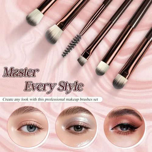 Set 10 Brochas De Maquillaje Koulate Sintéticas Café