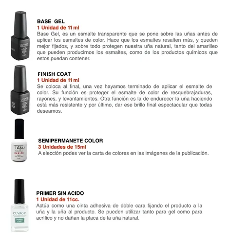 Kit Inicial X 15u Tejar Manicuria Esmalte Semi Cabina Torno