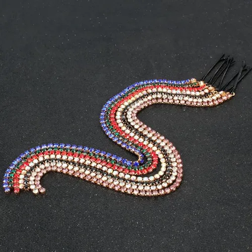 Con Cadena De Borlas, , Diadema Para Mujer, Diadema Negro