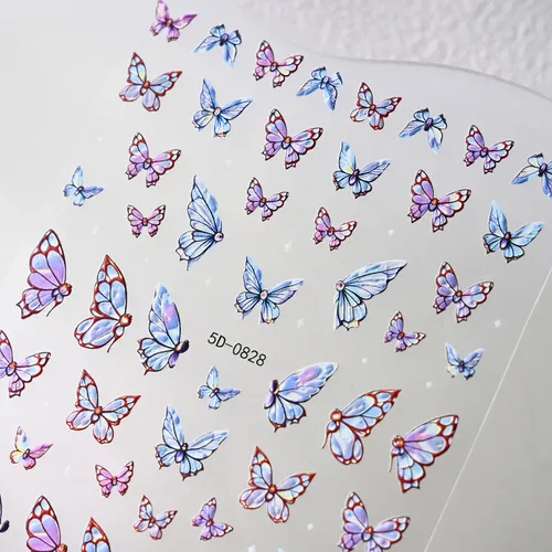 Stickers 5d Para Uñas Hadas Y Mariposas X2