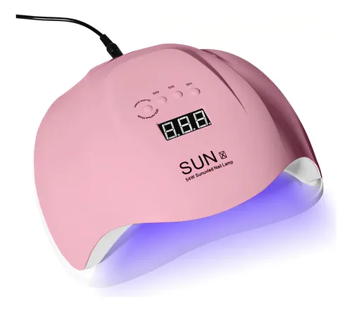 Cabina Uñas Profesional Uv Led 54w Sun X Semi-gel-acrilico Color Rosa