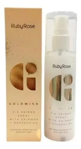 Primer Fijador Goldwish Refrescante Ruby Rose Vegano Gold