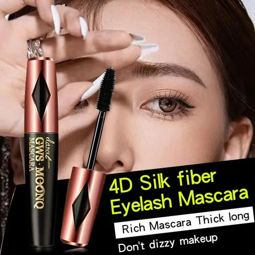 Máscara De Pestañas 4d Silkfiber Antitinte Para Ojos, Color
