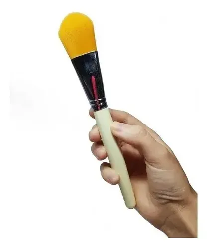 Pincel Jessamy P310 Taklon Para Mascarilla De Maquillaje Color Cremita