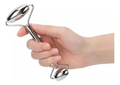 F 2x Rodillo Facial De Acero Inoxidable Gua Sha Tool Face