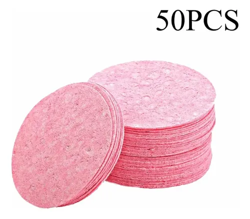 Esponja Facial Comprimida De Pulpa De Madera X50