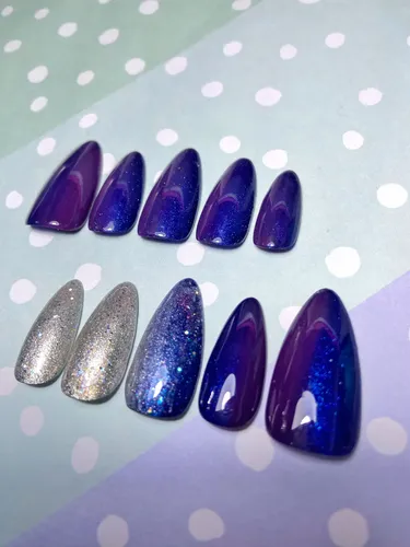 Tips Soft Gel Press On Paris Night Bolsa X500 Uñas Postizas