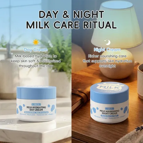 Crema Facial Laikou Leche Día Y Noche Hidratante 60g Normal Día/noche