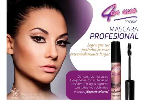 .rímel Máscara De Pestañas Profesional Negro 4 En 1 Prosa N