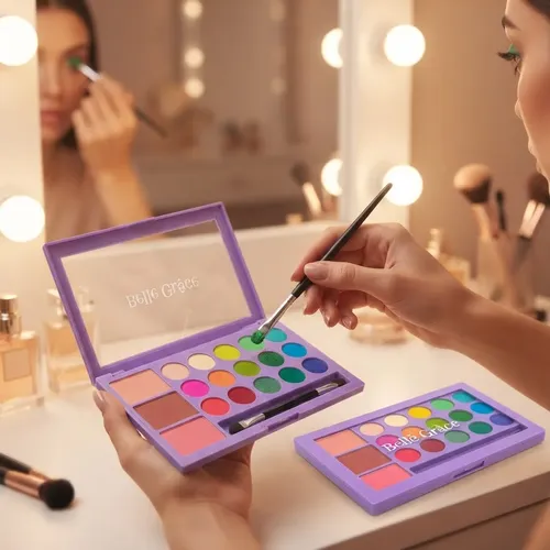 Paleta Sombras Ojos Rubor Brillante Mate 15 Tonos Veoquiero