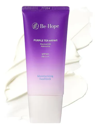 Protector Solar Facial Be-hope Spf 50+ Pa++++ Con Té Morado