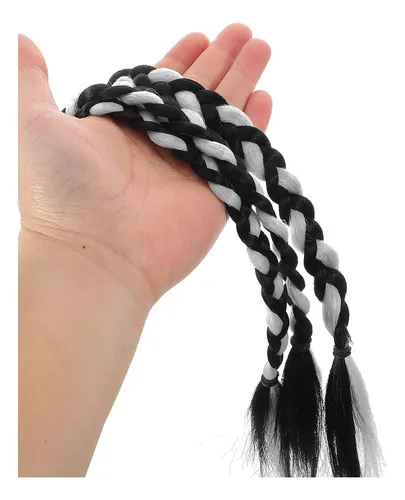 Extensión De Coleta Larga Con Liga De Cabello, Liso