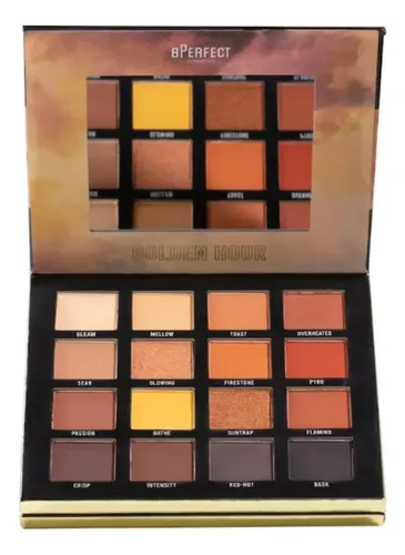 Paleta Maquillaje Ojos y Rostro BPerfect Golden Hour Dusk Sombras e Iluminadores