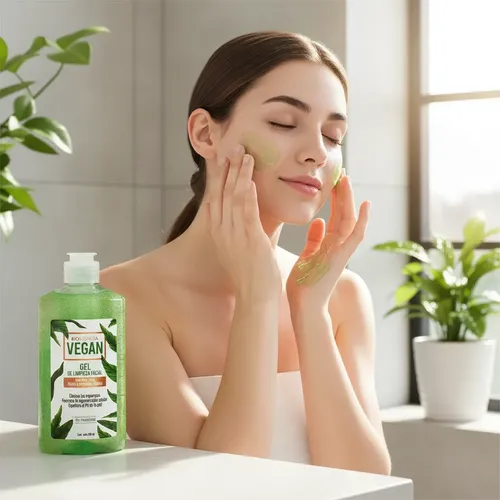 Gel Limpieza Facial Vegana Aloe Vera Limon Orquidea Blanca