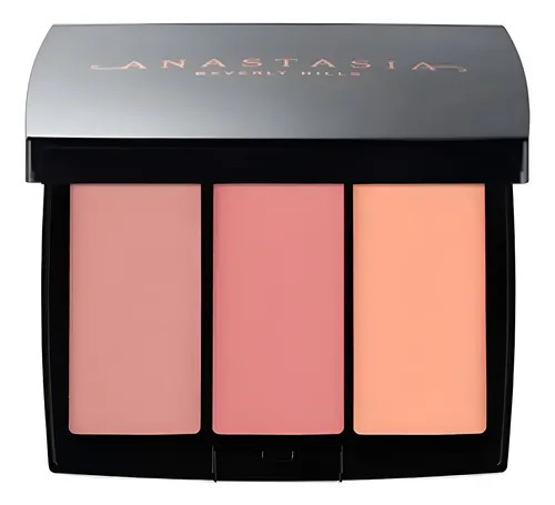 Rubor Anastasia Blush Trio Peachy Love, Paleta con 3 Tonos para Todo Tipo de Piel
